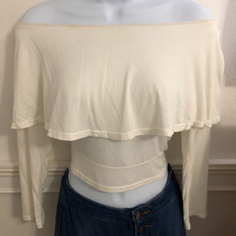 Zeagoo Off the Shoulder White Blouse💫